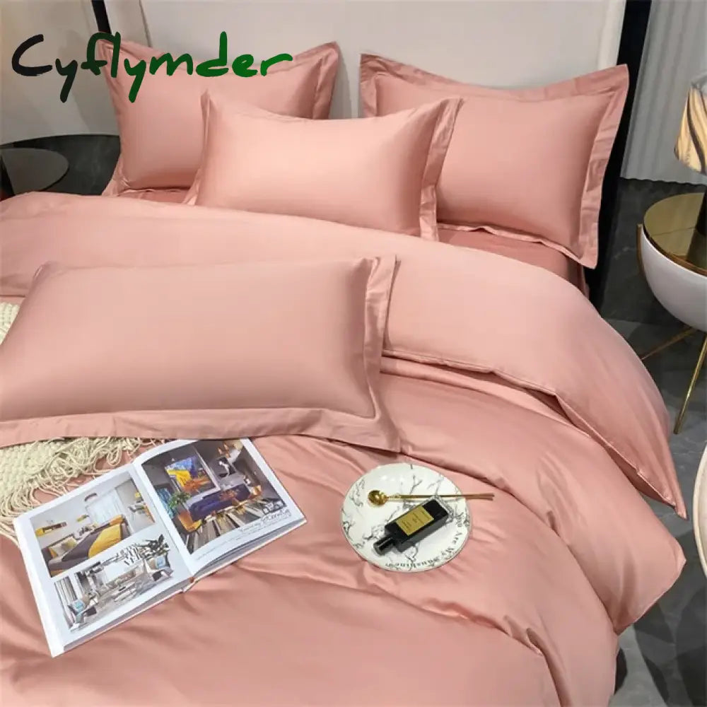 Cyflymder 3pcs Set Luxury Bedding Set 100% Egyptian Cotton Duvet Cover Set Single Double Queen King Bed Cover Soft