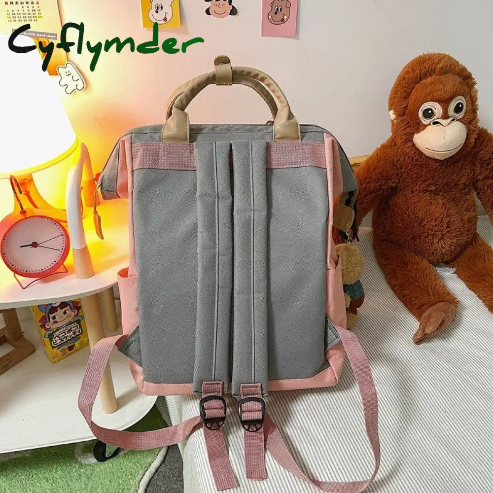 Cyflymder 4 Piece Kawaii Women’s Backpack Pencil Case Set School Bags For Girls Schoolbag For