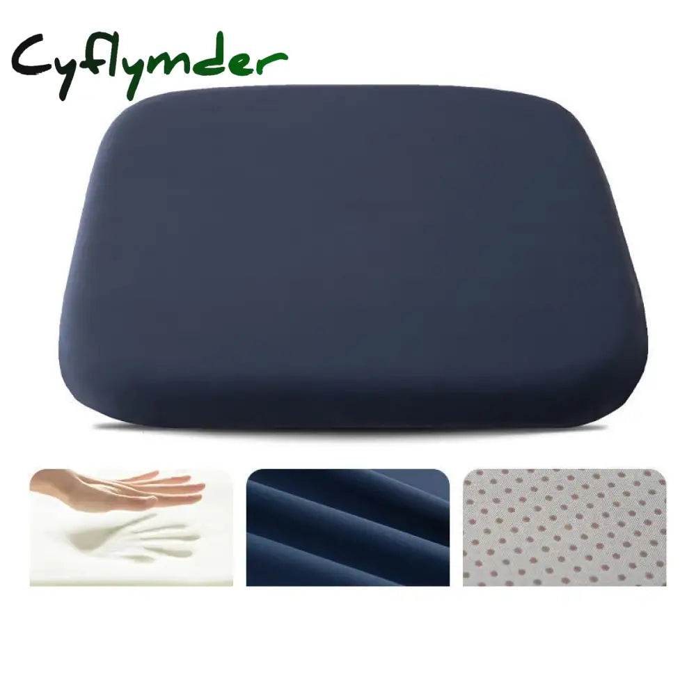 Cyflymder 40x40cm Memory Foam Seat Cushion Memory Cotton Office Student Seat Cushion Hemorrhoid Cushion Prolonged