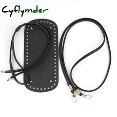 Cyflymder 4Pcs/Set Diy Handmade Handbag Bag Strap Hardware Package Accessories Round Pu Leather