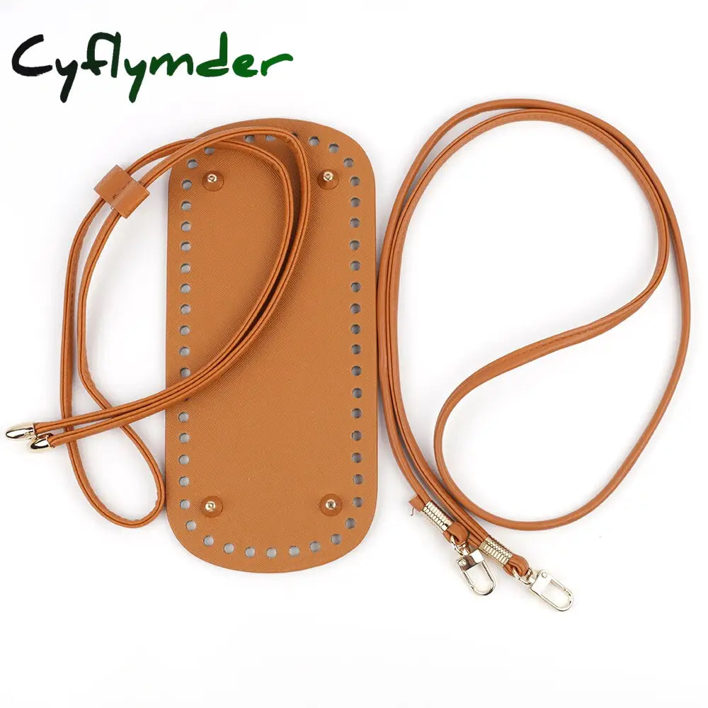 Cyflymder 4Pcs/Set Diy Handmade Handbag Bag Strap Hardware Package Accessories Round Pu Leather