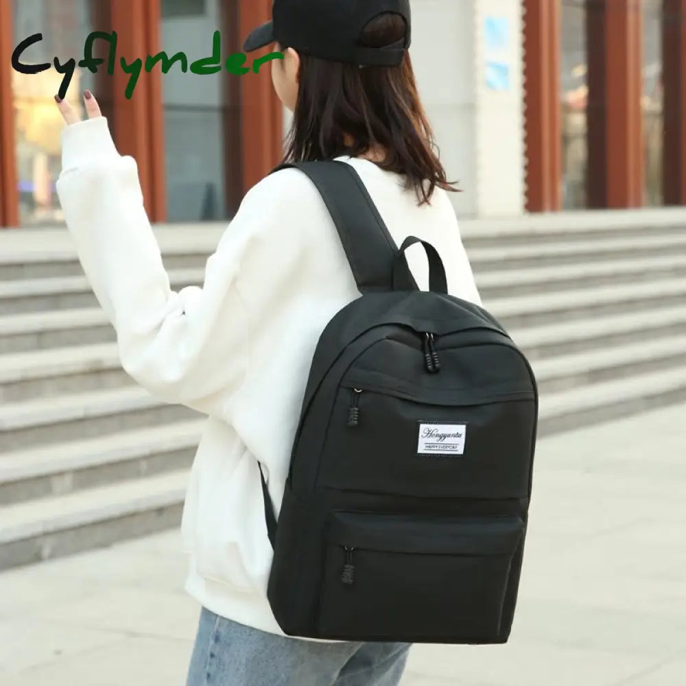 Cyflymder 4Pcs/Set Women Fashion Nylon Backpack Female Casual Waterproof Shoulder Bags For Teenage