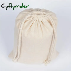 Cyflymder 5/10 Pcs/Lot Home Kitchen 130G Natural Cotton Storage Bags Christmas Gift Fabric Package