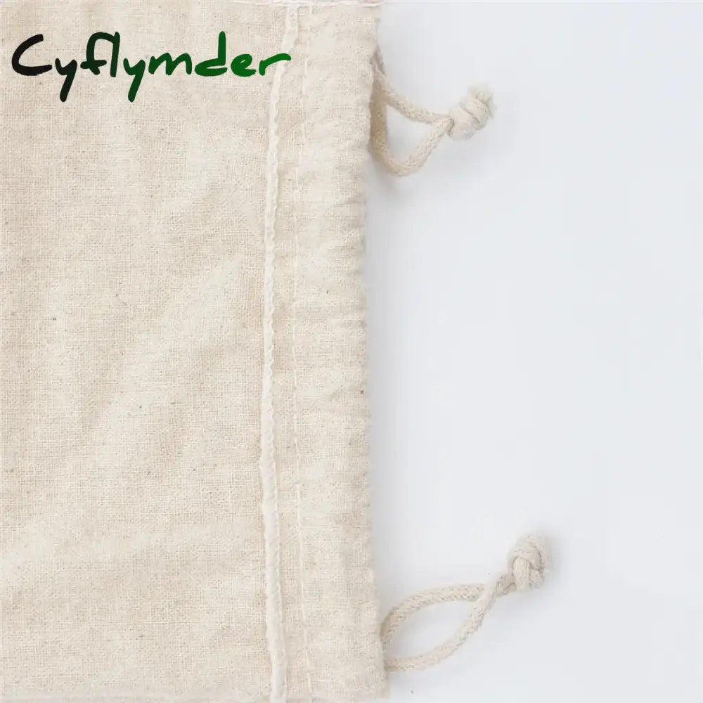 Cyflymder 5/10 Pcs/Lot Home Kitchen 130G Natural Cotton Storage Bags Christmas Gift Fabric Package