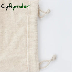 Cyflymder 5/10 Pcs/Lot Home Kitchen 130G Natural Cotton Storage Bags Christmas Gift Fabric Package