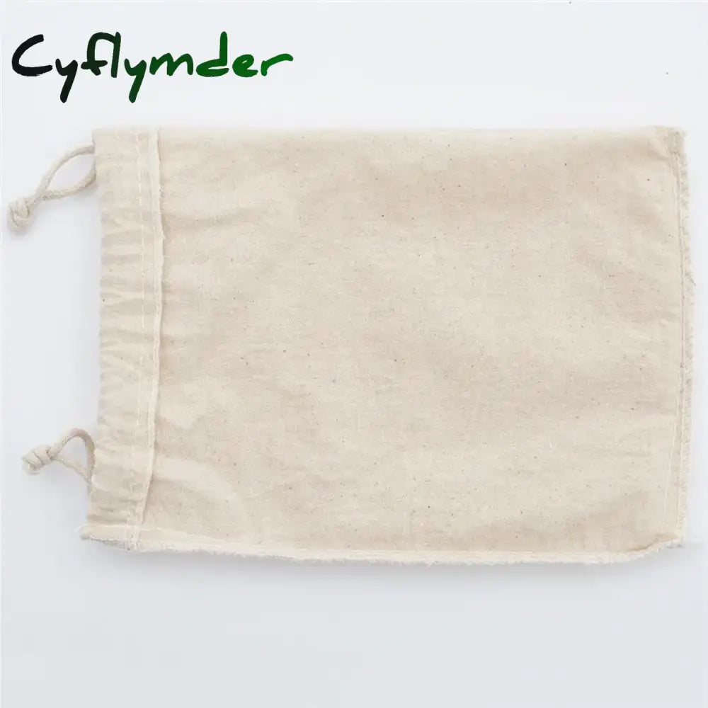 Cyflymder 5/10 Pcs/Lot Home Kitchen 130G Natural Cotton Storage Bags Christmas Gift Fabric Package