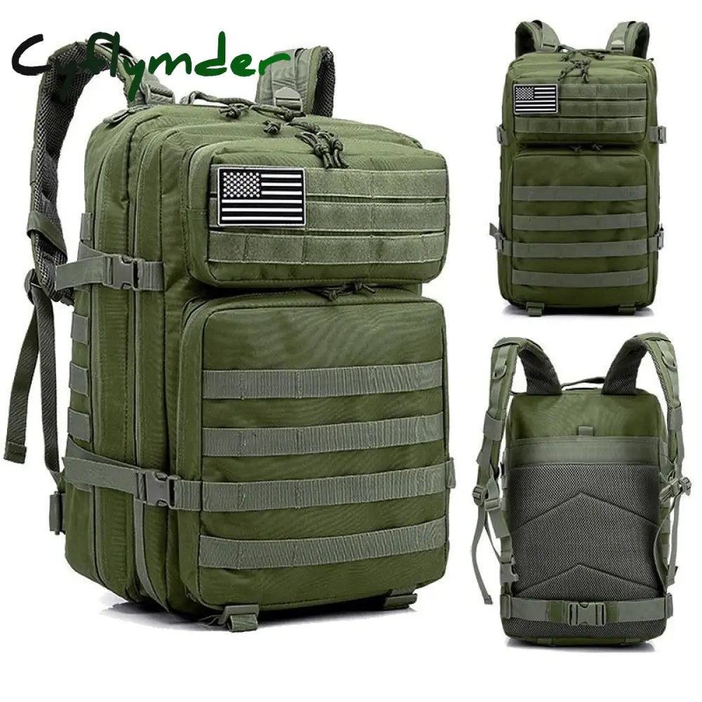 Cyflymder 50L Man/Women Hiking Trekking Bag Military Tactical Backpack Army Waterproof Molle Bug