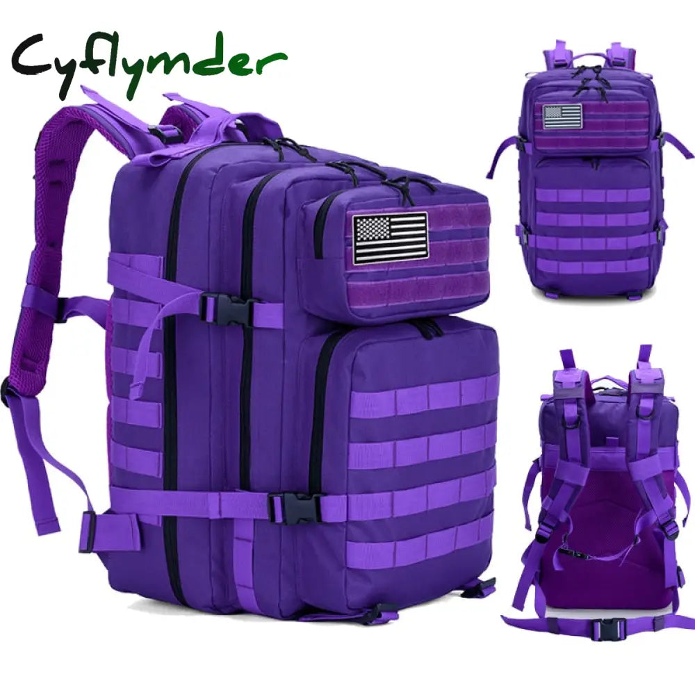 Cyflymder 50L Man/Women Hiking Trekking Bag Military Tactical Backpack Army Waterproof Molle Bug