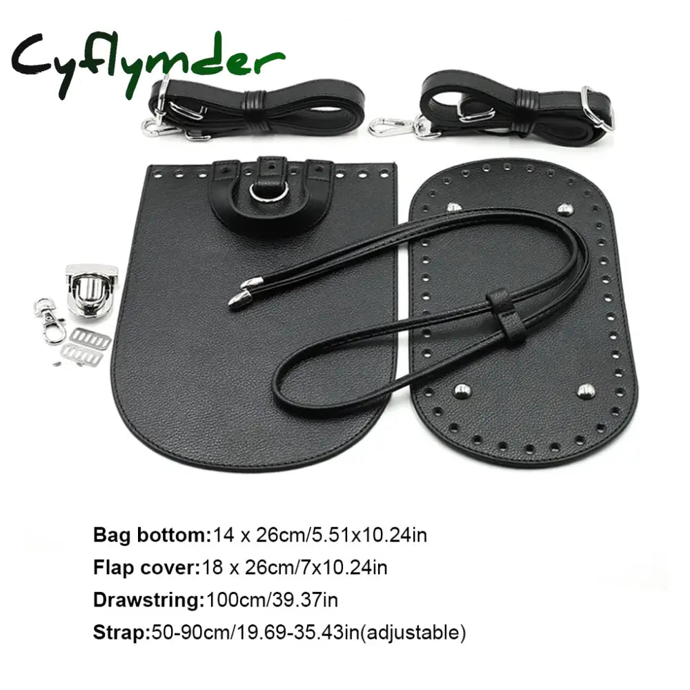 Cyflymder 7Pcs/Set Bag Diy Repair Kit Crochet Base Shoulder Strap Set Backpacks Making Wallets