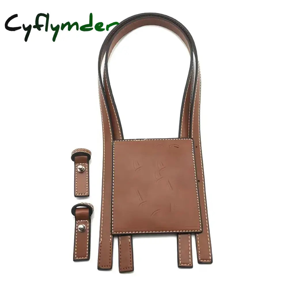 Cyflymder 7Pcs /Set Handmade Handbag Shoulder Strap Woven Bag Set Leather Bottoms With Hardware