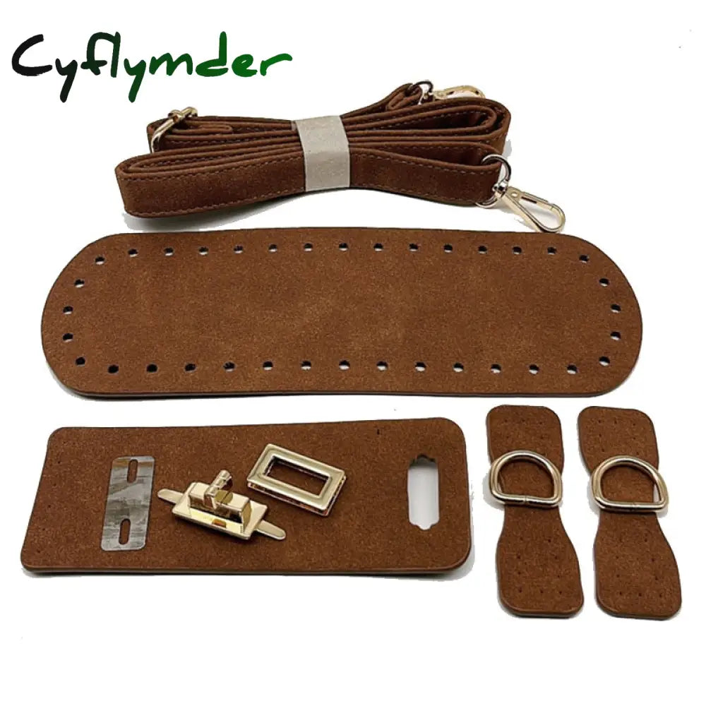 Cyflymder 8Colors 4Pcs/Set Artificial Leather Shoulder Bag Bottom Strap Replacement For Diy