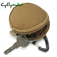 Cyflymder 900D Tactical Molle Military Running Pouch Earphone Bag Portable Key Coin Purse With Hook