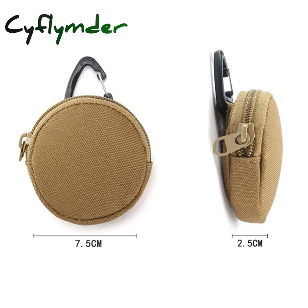 Cyflymder 900D Tactical Molle Military Running Pouch Earphone Bag Portable Key Coin Purse With Hook