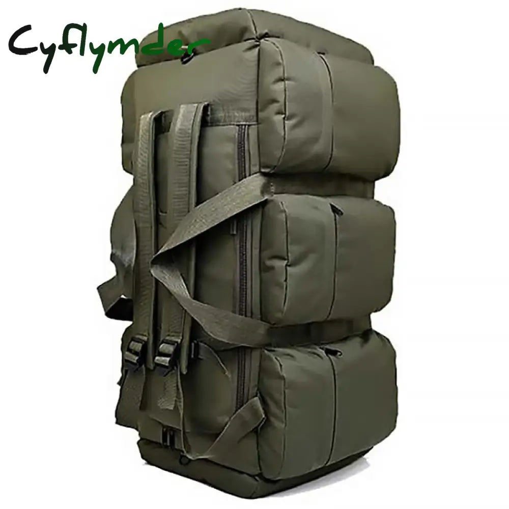 Cyflymder 90L Large Capacity Men’s Travel Bags Canvas Military Tactical Backpack Waterproof