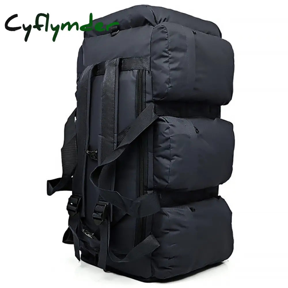 Cyflymder 90L Large Capacity Men’s Travel Bags Canvas Military Tactical Backpack Waterproof