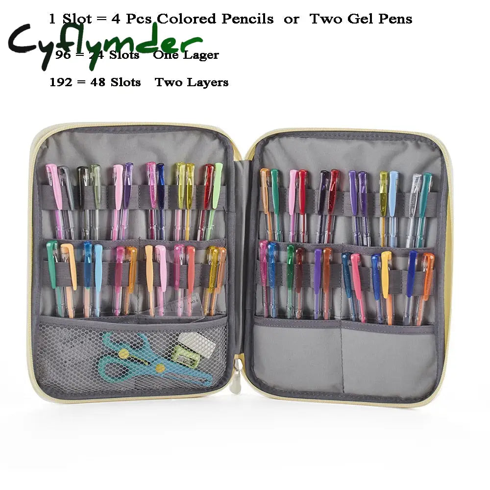 Cyflymder 96/192 Slots Pencil Case School Pencilcase For Girls Boys Pen Bag Large Capacity Penal