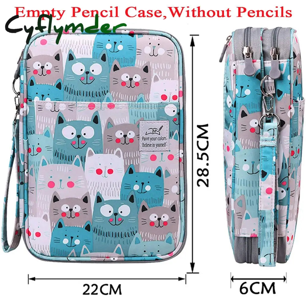 Cyflymder 96/192 Slots Pencil Case School Pencilcase For Girls Boys Pen Bag Large Capacity Penal