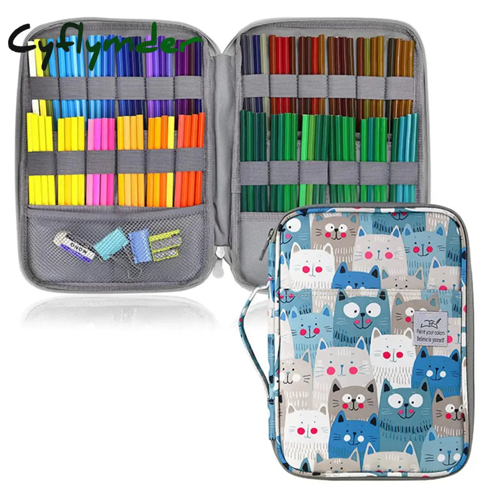 Cyflymder 96/192 Slots Pencil Case School Pencilcase For Girls Boys Pen Bag Large Capacity Penal