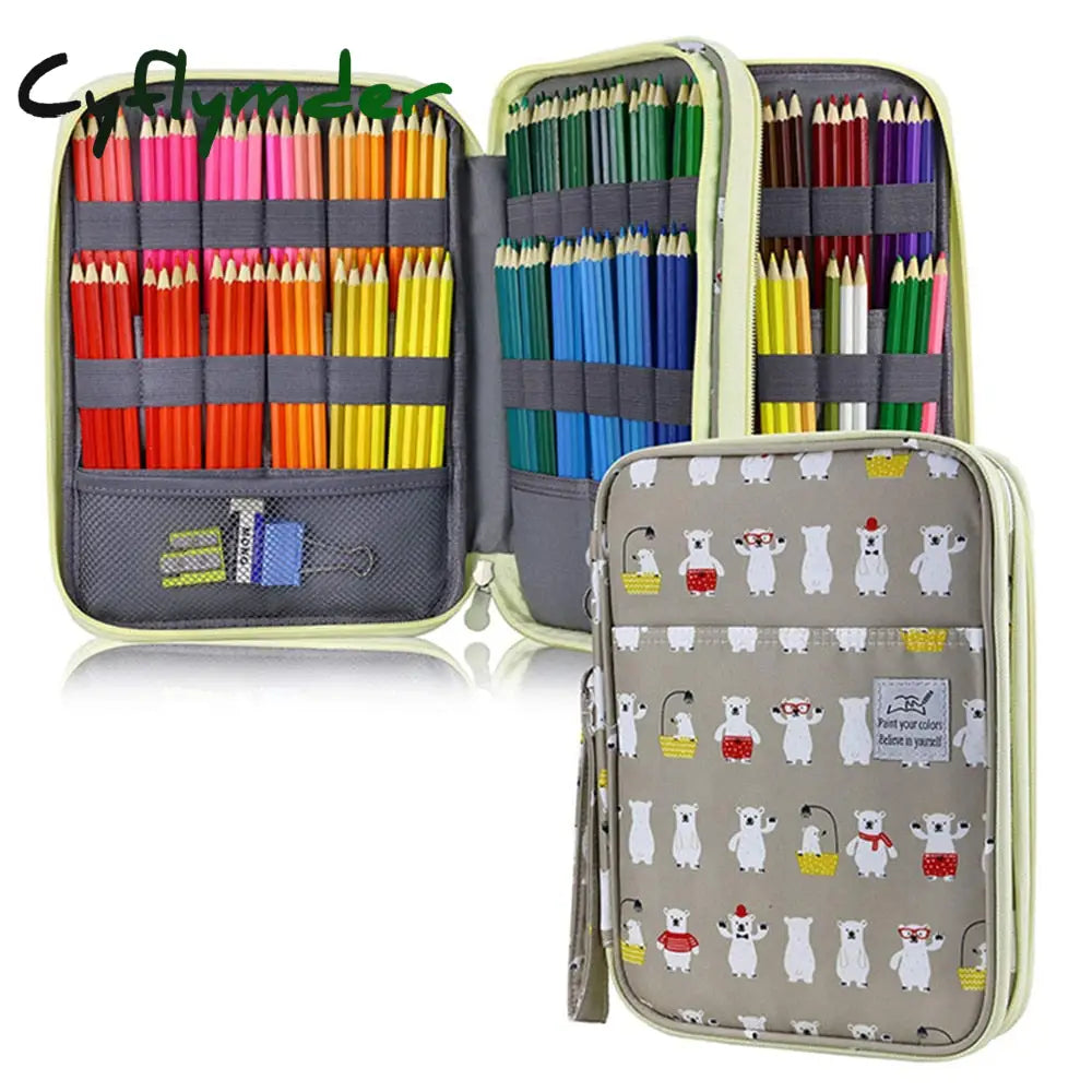 Cyflymder 96/192 Slots Pencil Case School Pencilcase For Girls Boys Pen Bag Large Capacity Penal