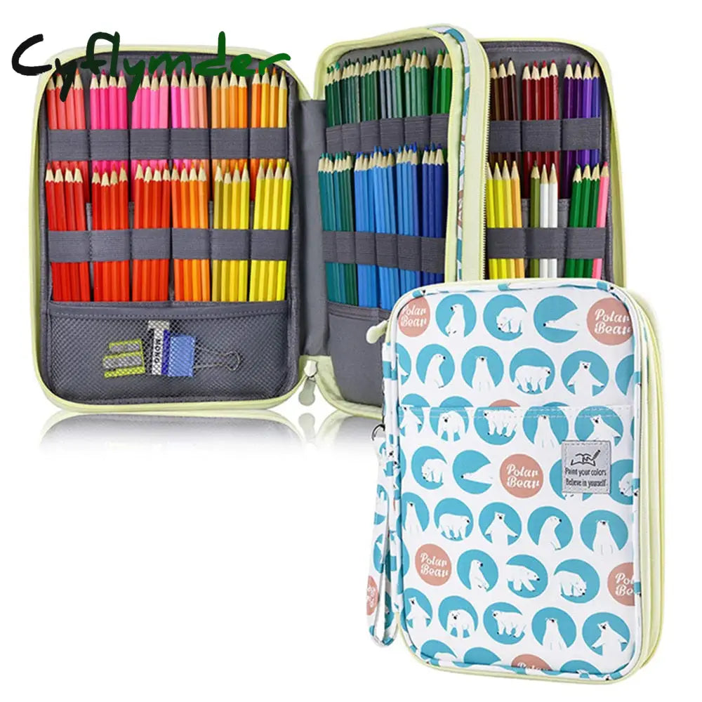 Cyflymder 96/192 Slots Pencil Case School Pencilcase For Girls Boys Pen Bag Large Capacity Penal