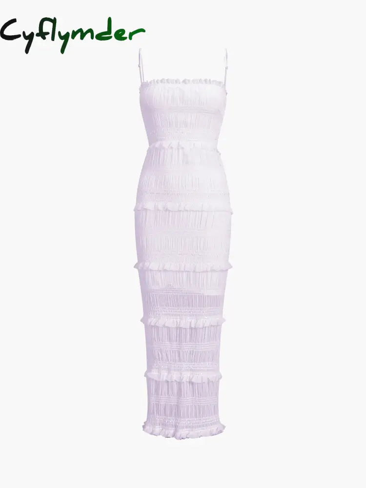 Cyflymder - Aegean Ruffle Zippered Midi Dress Purple / Xs Dresses