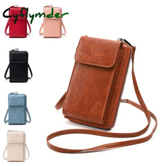 Zipper Shoulder Bag, Trendy Solid Color Phone Bag, Versatile Purse With Detachable Strap
