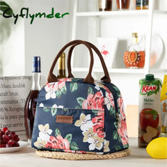 Cyflymder Aluminum Foil Portable Cooler Bag Stock Oxford Cloth Soft Handle Ladies Lunch Bags Large