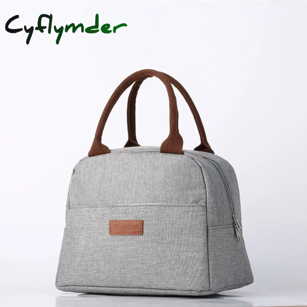 Cyflymder Aluminum Foil Portable Cooler Bag Stock Oxford Cloth Soft Handle Ladies Lunch Bags Large