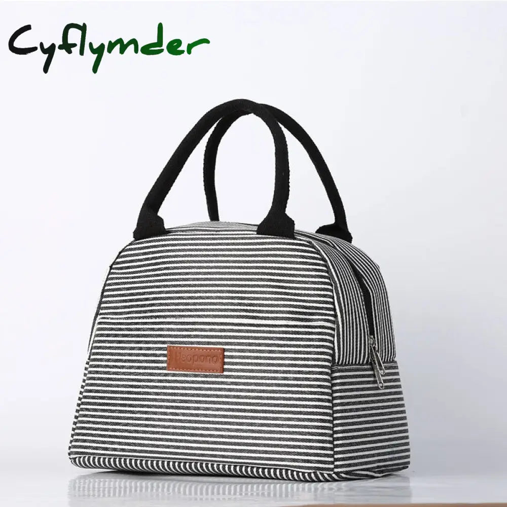 Cyflymder Aluminum Foil Portable Cooler Bag Stock Oxford Cloth Soft Handle Ladies Lunch Bags Large