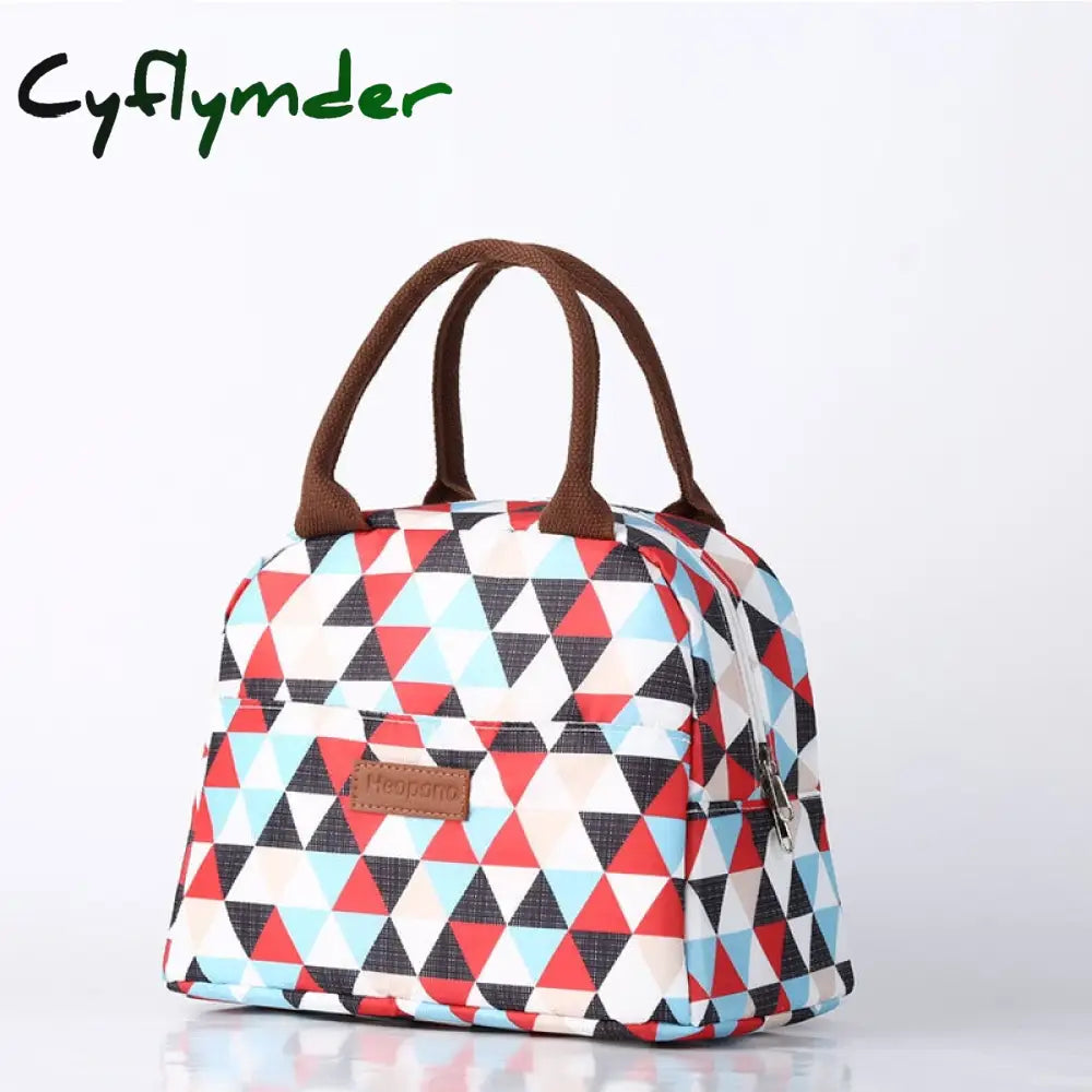 Cyflymder Aluminum Foil Portable Cooler Bag Stock Oxford Cloth Soft Handle Ladies Lunch Bags Large