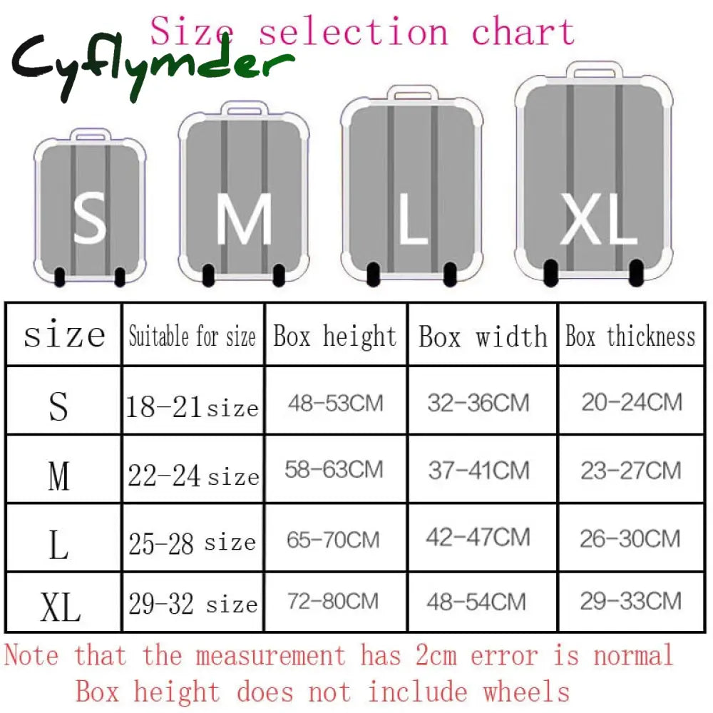 Cyflymder Animal Pattern Travel Luggage Suitcase Protective Cover Trolley Bag Men Women Thick