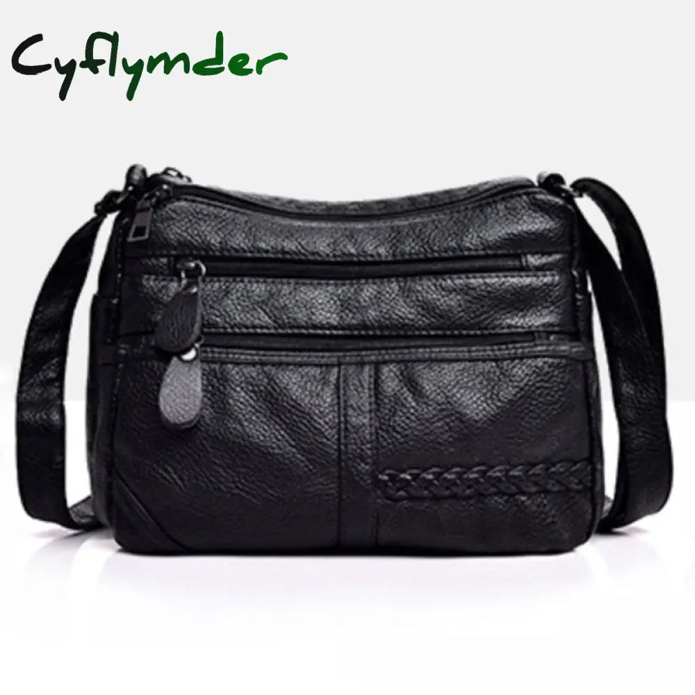 Cyflymder Annmouler Fashion Women Bag Pu Soft Leather Shoulder Multi-Layer Crossbody Quality Small