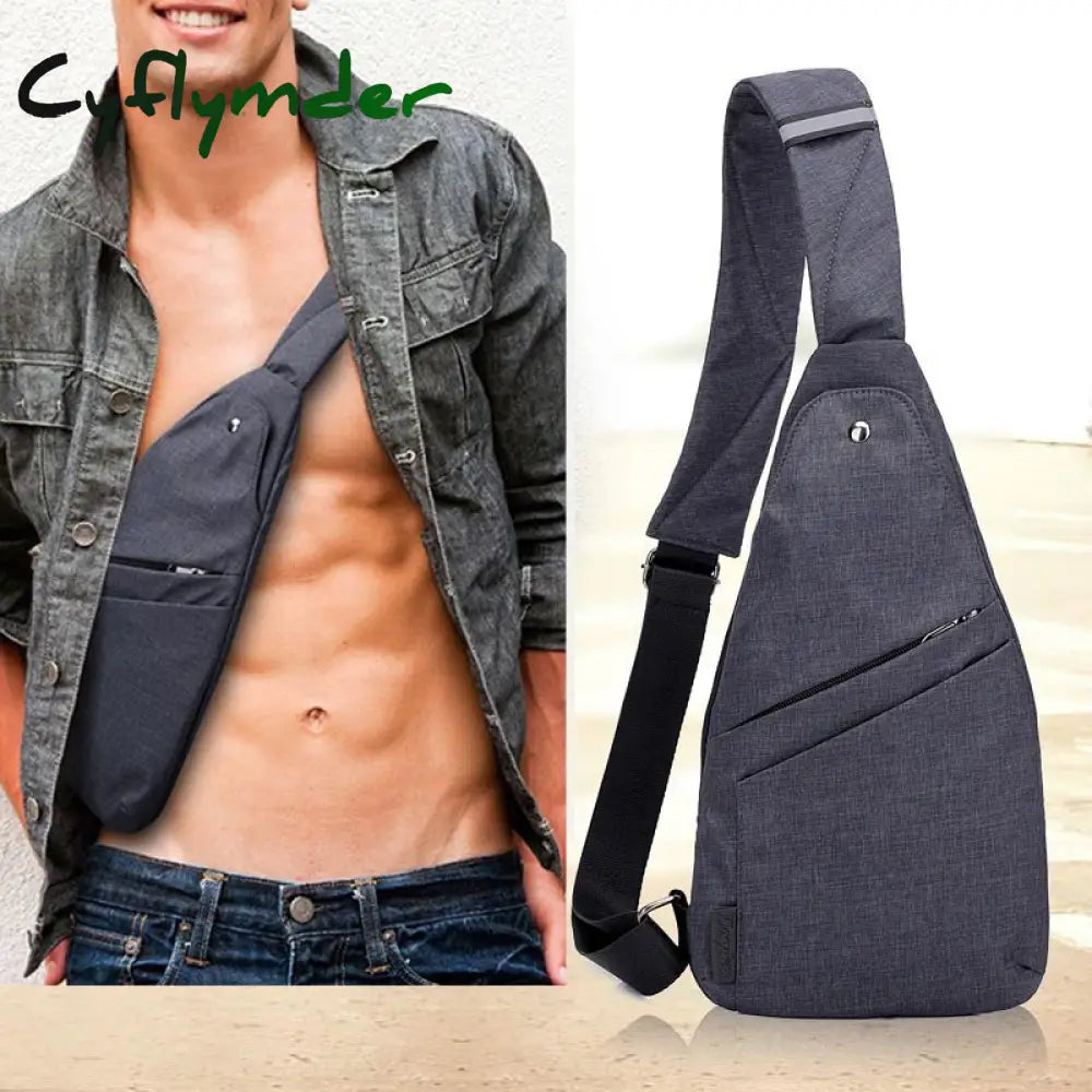 Cyflymder Anti-Theft Chest Bag Male Thin Pack Holster Men Sling Personal Pocket Pauch Purse Man