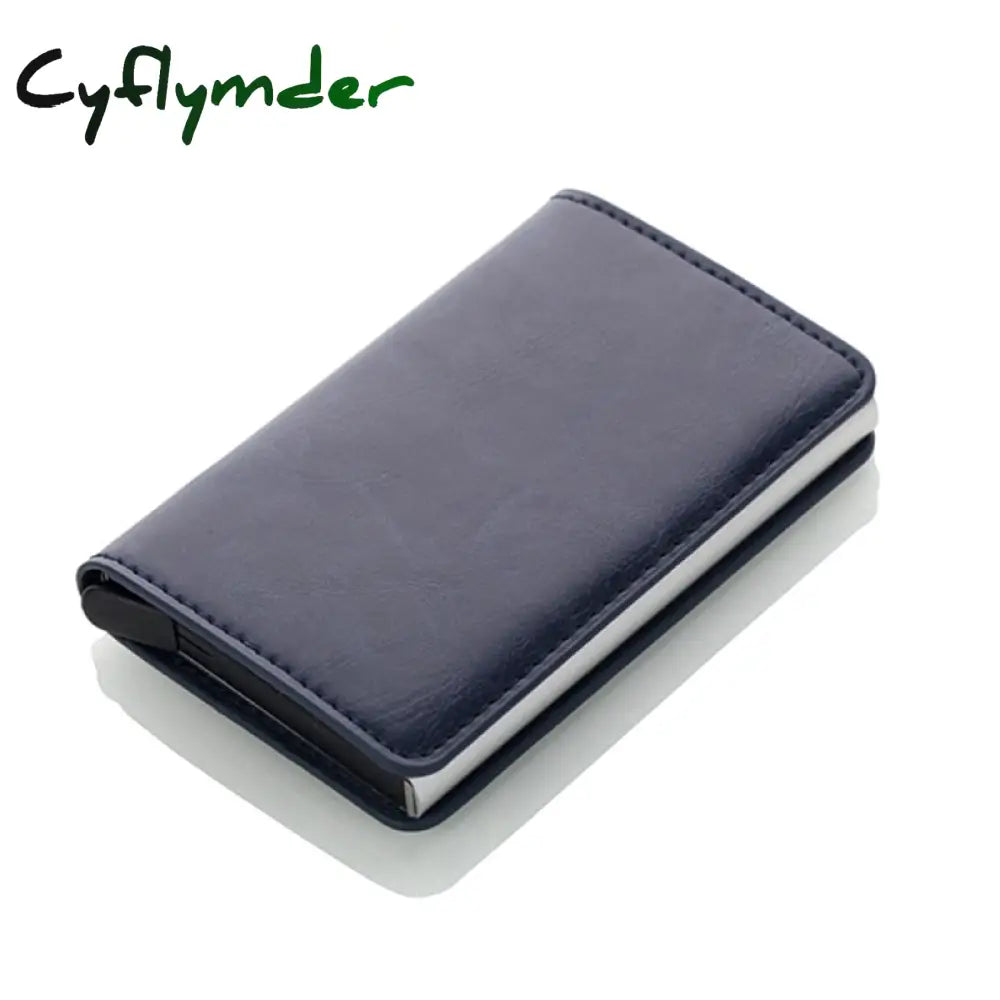 Cyflymder Antitheft Rfid Blocking Wallet Metal Credit Card Holder Automatic Elastic Vintage