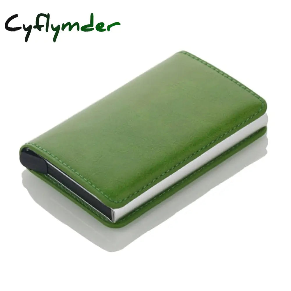 Cyflymder Antitheft Rfid Blocking Wallet Metal Credit Card Holder Automatic Elastic Vintage