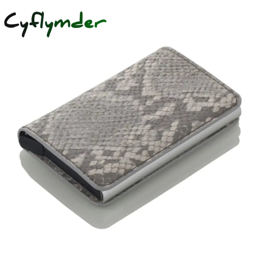 Cyflymder Antitheft Rfid Blocking Wallet Metal Credit Card Holder Automatic Elastic Vintage