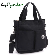 Cyflymder Arrive Fashion Casual Waterproof Nylon Shoulder Messenger Bag #6371 Black / (20Cm<Max