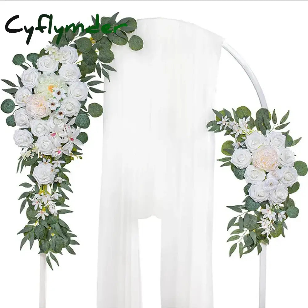 Cyflymder Artificial Flower Wedding Arch Door Frieze Decoration Bohemian Large Flower Pendant Wedding Ceremony