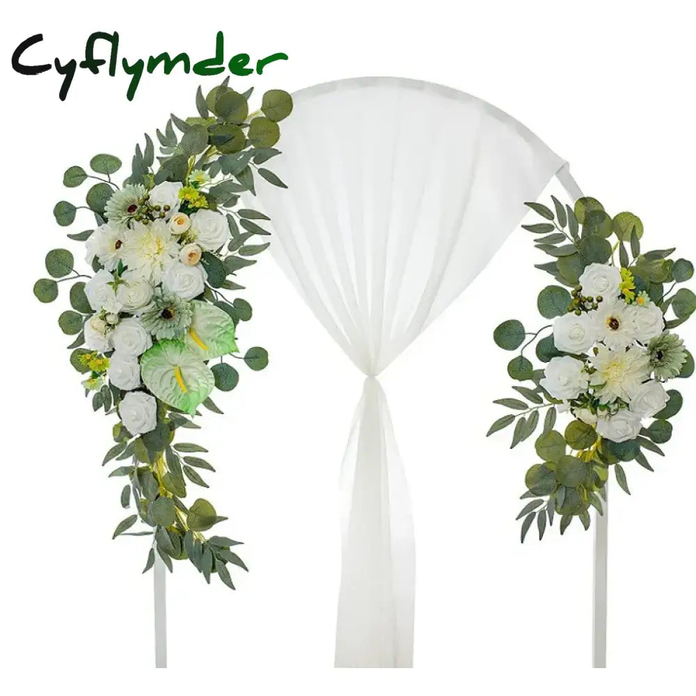 Cyflymder Artificial Flower Wedding Arch Door Frieze Decoration Bohemian Large Flower Pendant Wedding Ceremony