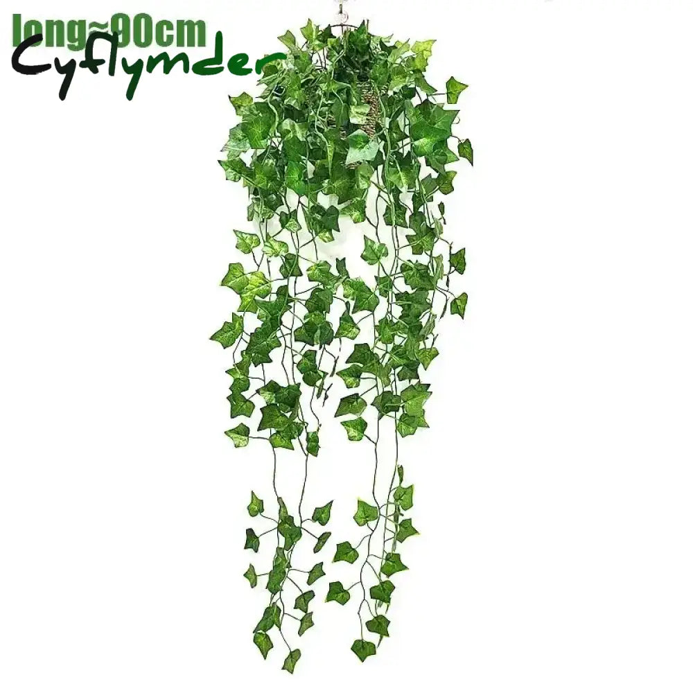 Cyflymder Artificial Plants Vines Wall Hanging Simulation Creeper Wall Hanging Indoor Green Plant Wall Decoration Fake