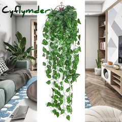 Cyflymder Artificial Plants Vines Wall Hanging Simulation Creeper Wall Hanging Indoor Green Plant Wall Decoration Fake