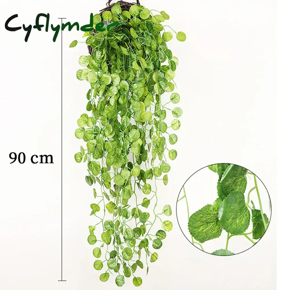 Cyflymder Artificial Plants Vines Wall Hanging Simulation Creeper Wall Hanging Indoor Green Plant Wall Decoration Fake