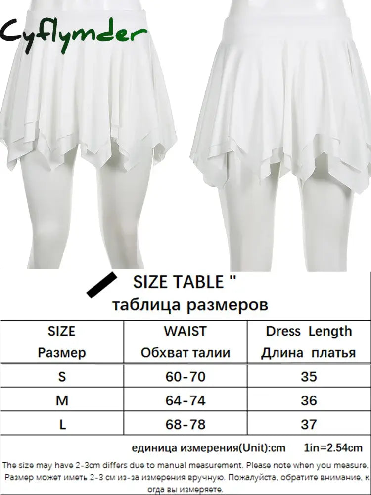 Cyflymder Asymmetrical A-Line Pleated Mini Skirt Low Waist Fairycore Sweet Short Skirts Aesthetic