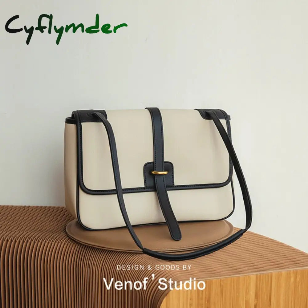 Cyflymder Autumn And Winter Leather One Shoulder Bag For Women Retro Ladies Crossbody Satchels