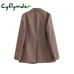 Cyflymder Autumn New Loose And Slim Suit Coat Leather Buckle Decoration Wide Pleated Skirt Pants