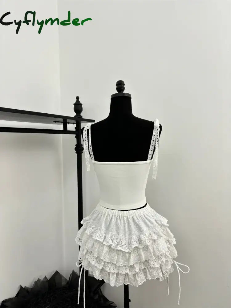 Cyflymder Autumn Sweet Kawaii 3 Piece Sets Women Lace Bow Tops + Cute Mini Skirt + Blue Chic Coat Female Korean Style