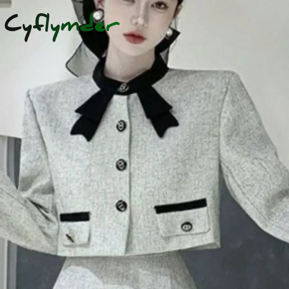 Cyflymder Autumn Vintage Elegant 2 Piece Dress Set Women Korean Fashion Casual Party Suits Female Chic Long Sleeve Tops