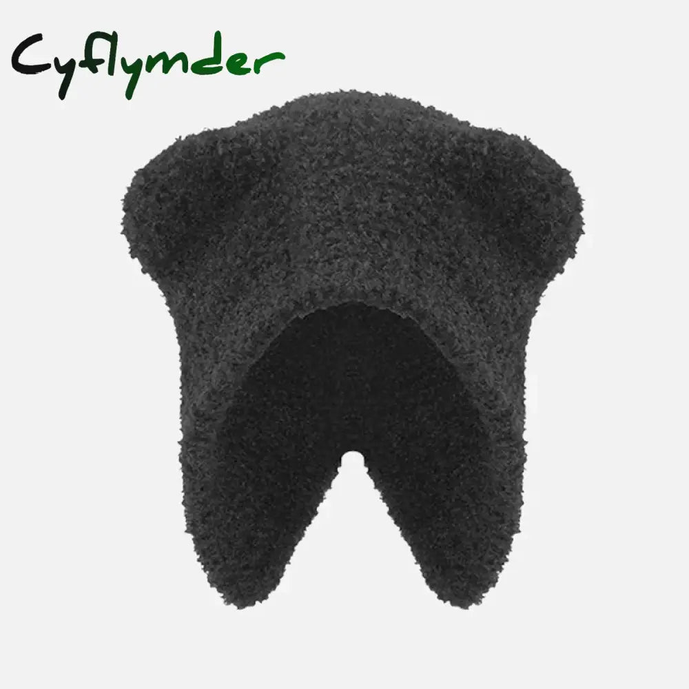 Cyflymder Autumn Winter Cute Safety Bear Hats Beanies Women Keep Warm Thicken Lamb Hat Travel Pullover Caps Ladies