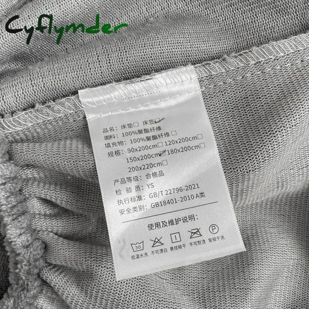 Cyflymder Autumn Winter Warm Fitted Bed Sheet Flannel Soft Comfortable Queen Bed Sheets Thicked Coral Fleece Mattress