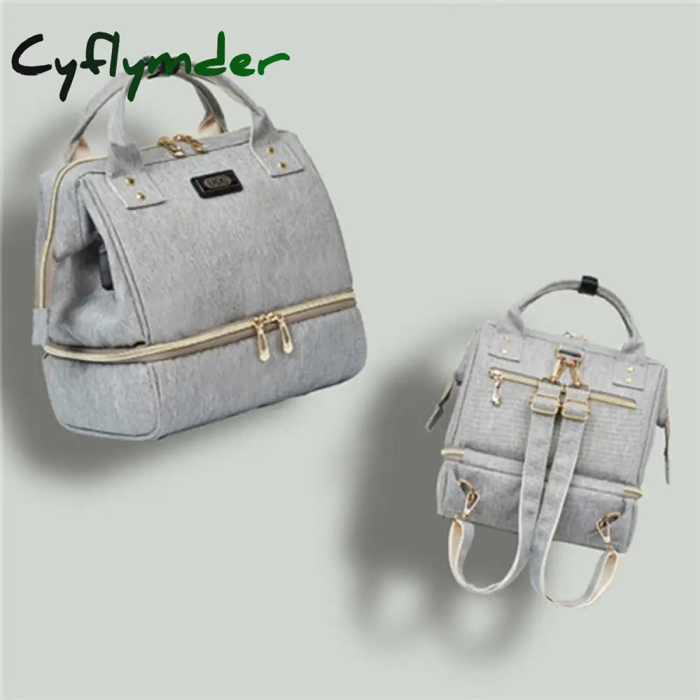 Cyflymder Baby Diaper Nappy Travel Tote Bag With Usb Mini Breast Pump Lunch Breastmilk Cooler